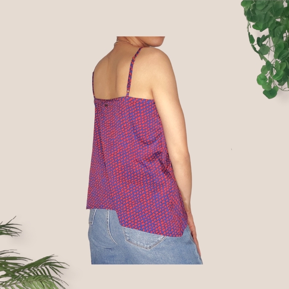 Abstract Polka Dot Front Closure Cami Top - Picture 3 of 4